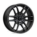 MSA Offroad Wheels - M43 FANG - Black - SATIN BLACK WITH TITANIUM TINT - 18" x 7", 10 Offset, 4x137 (Bolt Pattern), 112.1mm HUB