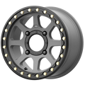 XD Powersports - XS234 ADDICT 2 BEADLOCK - Black - Satin Gray - 15" x 6", 38 Offset, 4x110 (Bolt Pattern), 86mm HUB