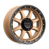 KMC Wheels - KM548 CHASE - Bronze - MATTE BRONZE WITH BLACK LIP - 20" x 9", 18 Offset, 8x165.1 (Bolt Pattern), 125.1mm HUB