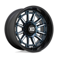 XD Series - XD865 PHOENIX - METALLIC BLUE MILLED WITH BLACK LIP - 20" x 10", -18 Offset, 5x127 (Bolt Pattern), 71.5mm HUB