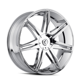 Kraze Wheels - EPIC - Chrome - CHROME - 24" x 9.5", 18 Offset, 5x115, 120 (Bolt Pattern), 74.1mm HUB