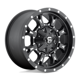 Fuel - D517 KRANK - Black - MATTE BLACK MILLED - 17" x 9", 20 Offset, 6x135, 139.7 (Bolt Pattern), 106.1mm HUB