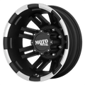 Moto Metal - MO963 - Black - MATTE BLACK MACHINED - 16" x 6", -134 Offset, 8x165.1 (Bolt Pattern), 125.1mm HUB