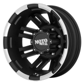 Moto Metal - MO963 - Black - MATTE BLACK MACHINED - 16" x 6", -134 Offset, 8x165.1 (Bolt Pattern), 125.1mm HUB