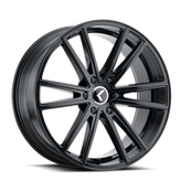 Kraze Wheels - LUSSO - Black - GLOSS BLACK - 17" x 8", 38 Offset, 5x112 (Bolt Pattern), 66.6mm HUB
