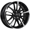 ART - Replica 155 - Black - Gloss Black - Machined Face - 18" x 7.5", 45 Offset, 5x114.3 (Bolt Pattern), 60.1mm HUB