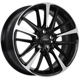 ART - Replica 155 - Black - Gloss Black - Machined Face - 18" x 7.5", 45 Offset, 5x114.3 (Bolt Pattern), 60.1mm HUB