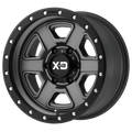XD Series - XD133 FUSION OFF-ROAD - Black - Satin Gray With Satin Black Lip - 18" x 9", 0 Offset, 6x135 (Bolt Pattern), 87.1mm HUB