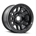 Dirty Life - CANYON RACE - Black - MATTE BLACK - 17" x 9", -12 Offset, 5x127 (Bolt Pattern), 71.5mm HUB