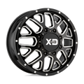 XD Series - XD843 GRENADE DUALLY - Black - Gloss Black Milled - 17" x 6.5", 111 Offset, 8x200 (Bolt Pattern), 142mm HUB