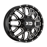 XD Series - XD843 GRENADE DUALLY - Black - Gloss Black Milled - 17" x 6.5", 111 Offset, 8x200 (Bolt Pattern), 142mm HUB