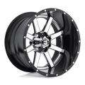 Fuel - D260 MAVERICK - Polished - CHROME PLATED GLOSS BLACK LIP - 22" x 14", -70 Offset, 8x165.1 (Bolt Pattern), 125.1mm HUB