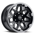 Vision Wheel Off-Road - 416 SE7EN - Black - Gloss Black Milled Spoke - 18" x 9", 12 Offset, 5x114.3 (Bolt Pattern), 83mm HUB