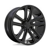 DUB - S256 FLEX - Black - GLOSS BLACK - 24" x 10", 25 Offset, 5x139.7 (Bolt Pattern), 78.1mm HUB