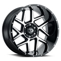 Vision Wheel Off-Road - 360 SLIVER - Black - Gloss Black Machined Face - 24" x 12", -51 Offset, 8x170 (Bolt Pattern), 125.2mm HUB