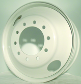 RTX Wheels - Steel Wheel - White - White - 22.5" x 8.25", 167.5 Offset, 10x285.75 (Bolt Pattern), 220mm HUB