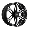 Tuff Wheels - T01 - Black - Flat Black with Machined Face - 18" x 9", -6 Offset, 8x165.1 (Bolt Pattern), 125.1mm HUB