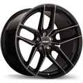 Fast Wheels - Aristo - Black - Gloss Black with Machined Face and Smoked Clear - 19" x 11", 40 Offset, 5x120 (Bolt Pattern), 72.6mm HUB