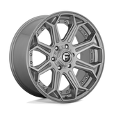 Fuel - D705 SIEGE - Gunmetal - BRUSHED GUN METAL TINTED CLEAR - 18" x 9", 1 Offset, 5x127 (Bolt Pattern), 71.5mm HUB