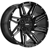 Ruffino HARD - Voodoo - Black - Gloss Black - Milled Edge - 20" x 10", -12 Offset, 6x135, 139.7 (Bolt Pattern), 87.1mm HUB