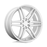 DUB - S270 DIRTY DOG - Silver - SILVER WITH BRUSHED FACE - 26" x 10", 30 Offset, 6x135 (Bolt Pattern), 87.1mm HUB