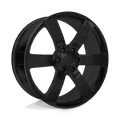 OE Creations - PR165 - Black - GLOSS BLACK - 20" x 8", 45 Offset, 6x127 (Bolt Pattern), 78.1mm HUB