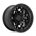 Fuel - D786 UNIT - Black - MATTE BLACK WITH MATTE BLACK RING - 17" x 9", 1 Offset, 5x127 (Bolt Pattern), 71.5mm HUB