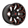 Fuel - D787 ASSAULT - Black - MATTE BLACK RED MILLED - 17" x 8.5", 14 Offset, 5x114.3, 127 (Bolt Pattern), 78.1mm HUB