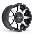 KranK Off-road - Slick - Black - Gloss Black Machined - 17" x 9", 18 Offset, 5x127, 139.7 (Bolt Pattern), 77.8mm HUB