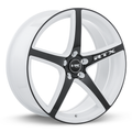 RTX Wheels - Illusion - White - White and Black - 17" x 7.5", 45 Offset, 5x114.3 (Bolt Pattern), 73.1mm HUB