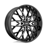 DUB - S263 OG - Black - GLOSS BLACK MILLED - 26" x 10", 25 Offset, 6x139.7 (Bolt Pattern), 106.1mm HUB