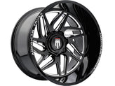 American Truxx - GOLIATH - Black - BLACK/MILLED - 24" x 14", -76 Offset, 6x135, 139.7 (Bolt Pattern), 106.1mm HUB