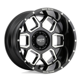 Moto Metal - MO981 SPADE - Black - Gloss Black Machined - 20" x 10", -24 Offset, 6x135 (Bolt Pattern), 87.1mm HUB