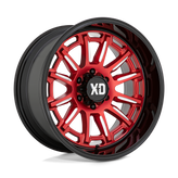 XD Series - XD865 PHOENIX - CANDY RED MILLED WITH BLACK LIP - 20" x 9", 18 Offset, 5x150 (Bolt Pattern), 110.1mm HUB