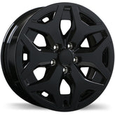 Replika - R254 - Black - Gloss Black - 17" x 7", 48 Offset, 5x114.3 (Bolt Pattern), 56.1mm HUB