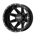 Moto Metal - MO995 - Gunmetal - SATIN BLACK MILLED - REAR - 17" x 6.5", -155 Offset, 8x210 (Bolt Pattern), 154.3mm HUB