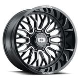 Vision Wheel Off-Road - 402 RIOT - Black - Gloss Black Machined Face - 24" x 12", -51 Offset, 8x170 (Bolt Pattern), 125.2mm HUB