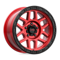 KMC Wheels - KM544 MESA - CANDY RED WITH BLACK LIP - 20" x 9", 0 Offset, 6x139.7 (Bolt Pattern), 106.1mm HUB