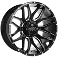Ruffino HARD - Mudder - Black - Gloss Black - Milled Edge - 20" x 10", -19 Offset, 5x127, 139.7 (Bolt Pattern), 77.8mm HUB