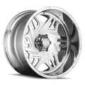 American Truxx - ORION - Chrome - POLISHED - 24" x 14", -76 Offset, 6x139.7 (Bolt Pattern), 106.1mm HUB