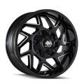 Mayhem - HATCHET - Black - BLACK/MILLED SPOKES - 20" x 9", 0 Offset, 5x135, 139.7 (Bolt Pattern), 87.1mm HUB