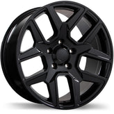 Replika - R220 - Black - Gloss Black - 20" x 9", 18 Offset, 5x139.7 (Bolt Pattern), 77.8mm HUB