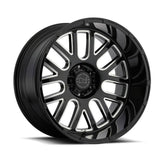 Black Rhino - PISMO - Black - Gloss Black with Milled Spokes - 20" x 9.5", 6 Offset, 6x135 (Bolt Pattern), 87.1mm HUB