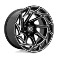 XD Series - XD860 ONSLAUGHT - Black - GLOSS BLACK MILLED - 22" x 12", -44 Offset, 6x139.7 (Bolt Pattern), 106.1mm HUB