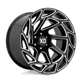 XD Series - XD860 ONSLAUGHT - Black - GLOSS BLACK MILLED - 22" x 12", -44 Offset, 6x139.7 (Bolt Pattern), 106.1mm HUB