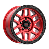 KMC Wheels - KM544 MESA - CANDY RED WITH BLACK LIP - 20" x 9", 0 Offset, 8x165.1 (Bolt Pattern), 125.1mm HUB