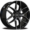 Euro Design - Forza 6 - Black - Gloss Black Milled - 22" x 9.5", 41 Offset, 6x120 (Bolt Pattern), 66.9mm HUB