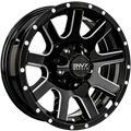 Envy Wheels - ET-3T - Black - GLOSS BLACK / SIDE MILL /  MILLED RIVETS - 15" x 6", 0 Offset, 5x127 (Bolt Pattern), 84mm HUB