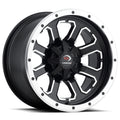 Vision Wheel ATV - 548 COMMANDER - Black - Matte Black Machined Face - 12" x 8", _10_2 Offset, 4x110 (Bolt Pattern), 86mm HUB