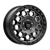 KMC Wheels - KM545 TREK - Black - SATIN BLACK WITH GRAY TINT - 17" x 8", 38 Offset, 5x108 (Bolt Pattern), 72.6mm HUB